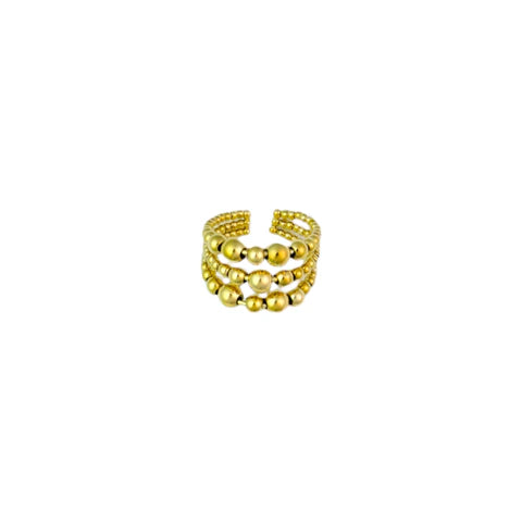 Triple beads ring dames PERLUNE