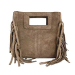 Fringe bag taupe