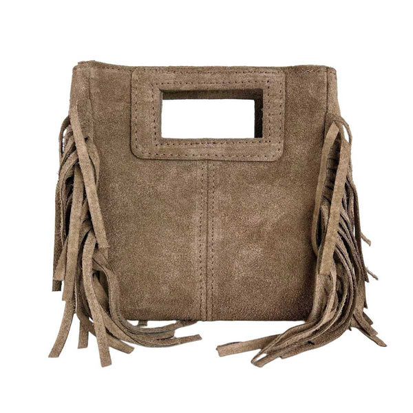 Fringe bag taupe