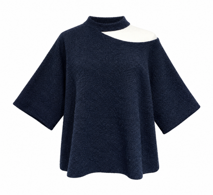 Floor knit navy