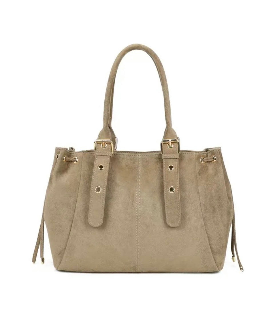 It girl bag beige suede (pre order)