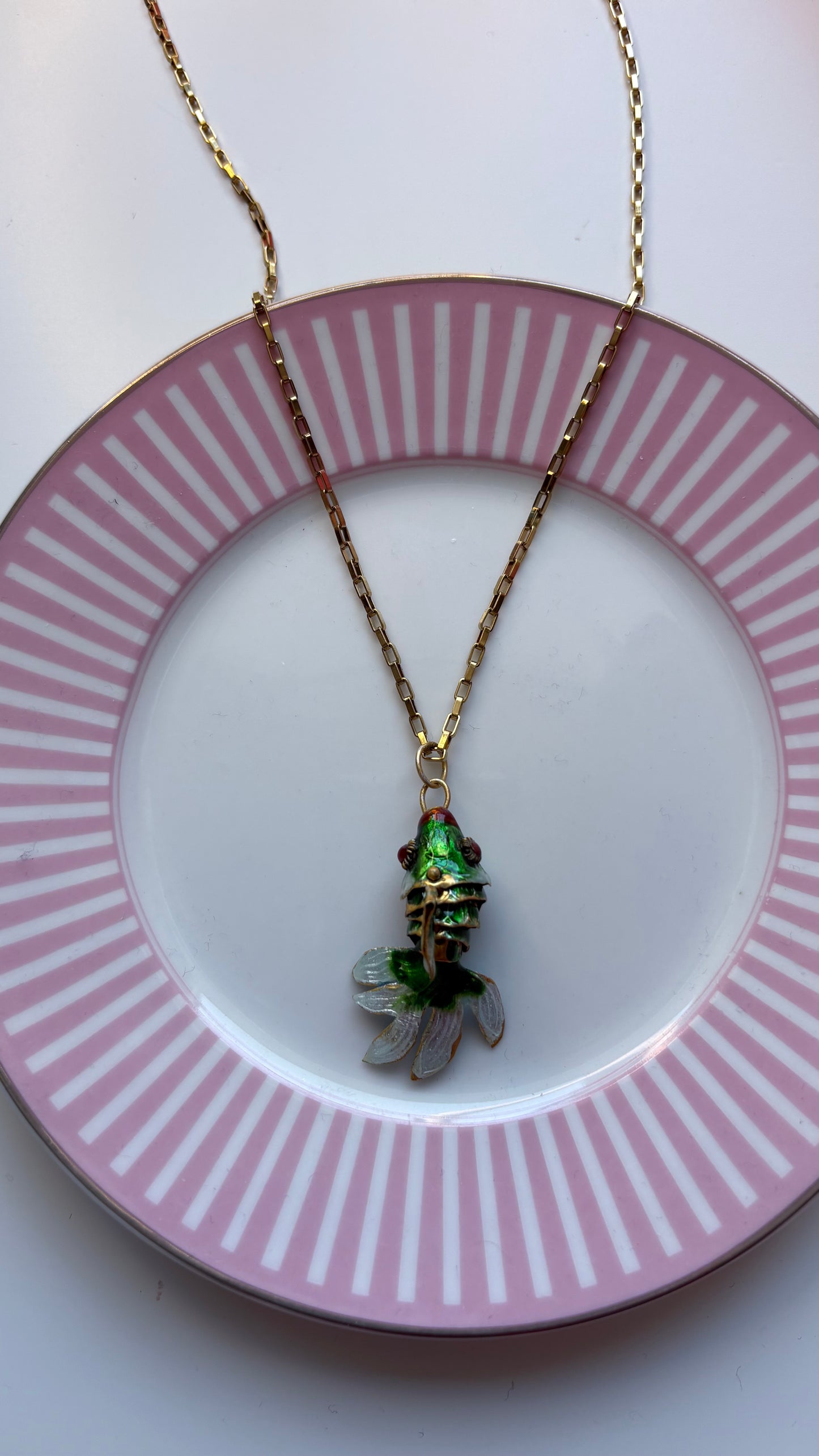 Lange ketting vis groen