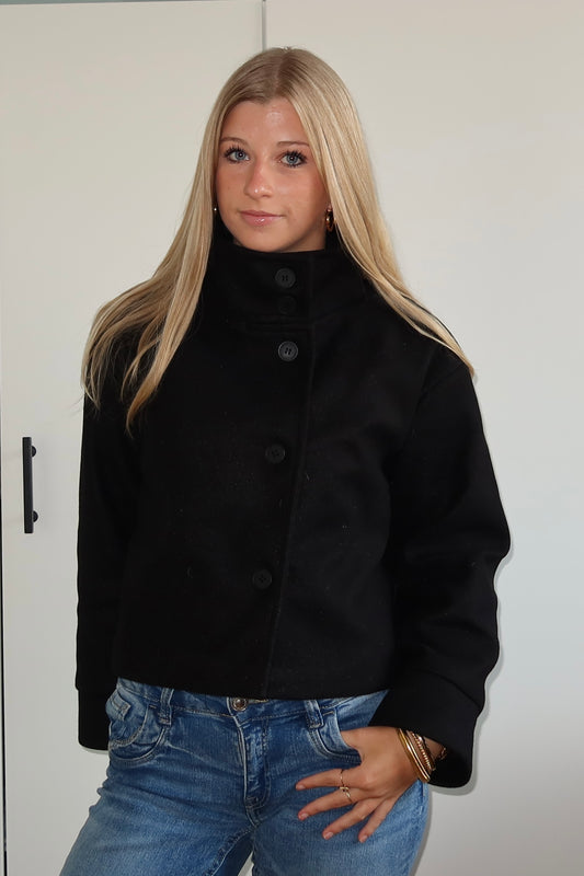 High neck short jacket