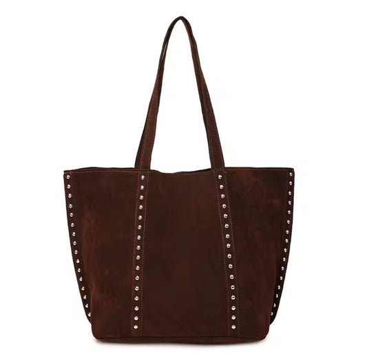 Studded bag brown