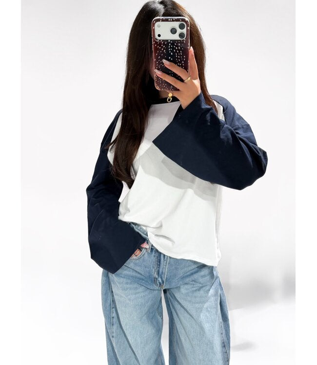 Baseball longsleeve navy