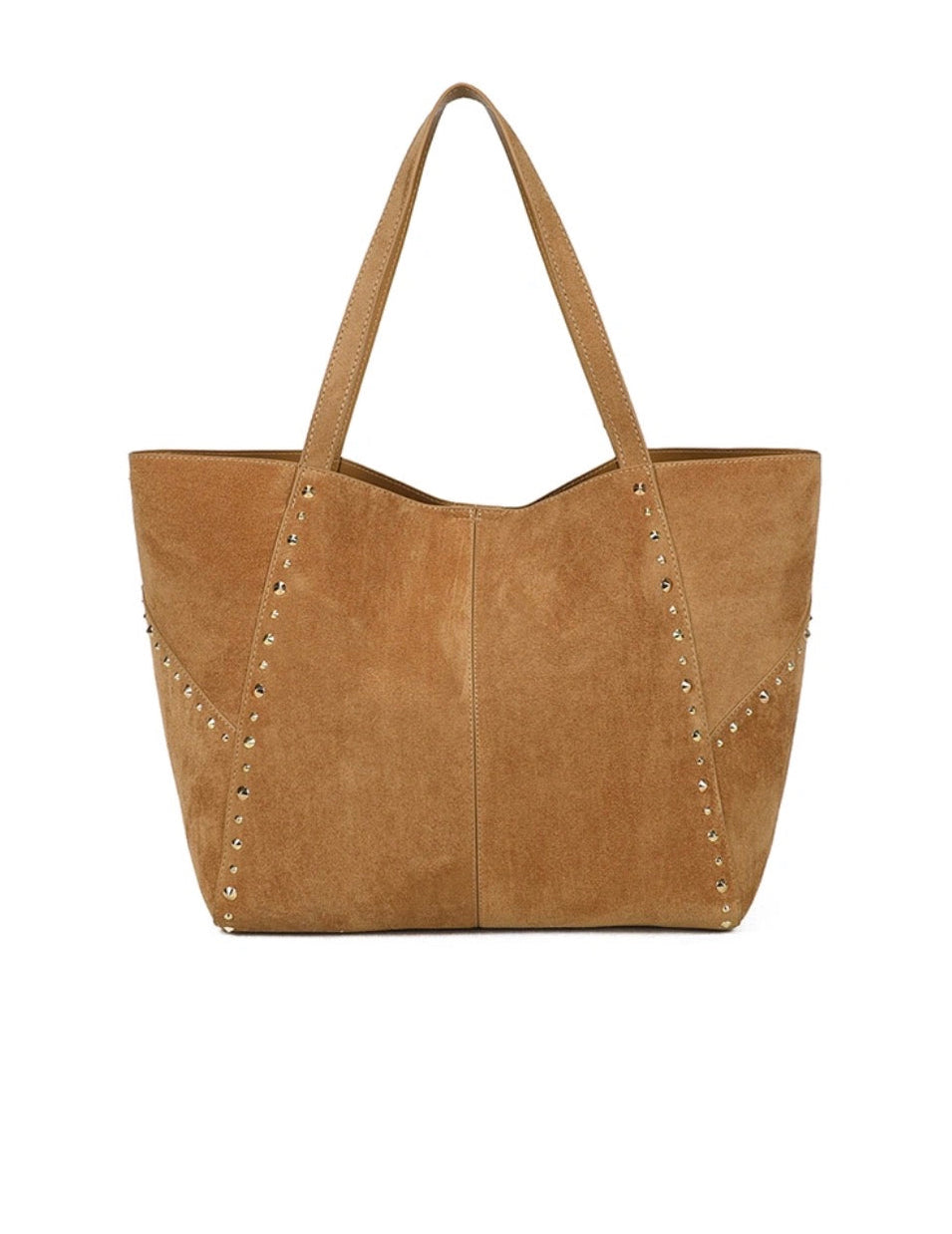 Studded tote bag khaki (pre order)