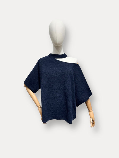 Floor knit navy
