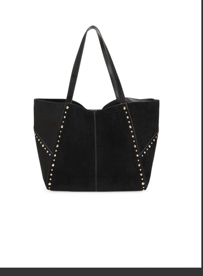 Studded tote bag black (pre order)